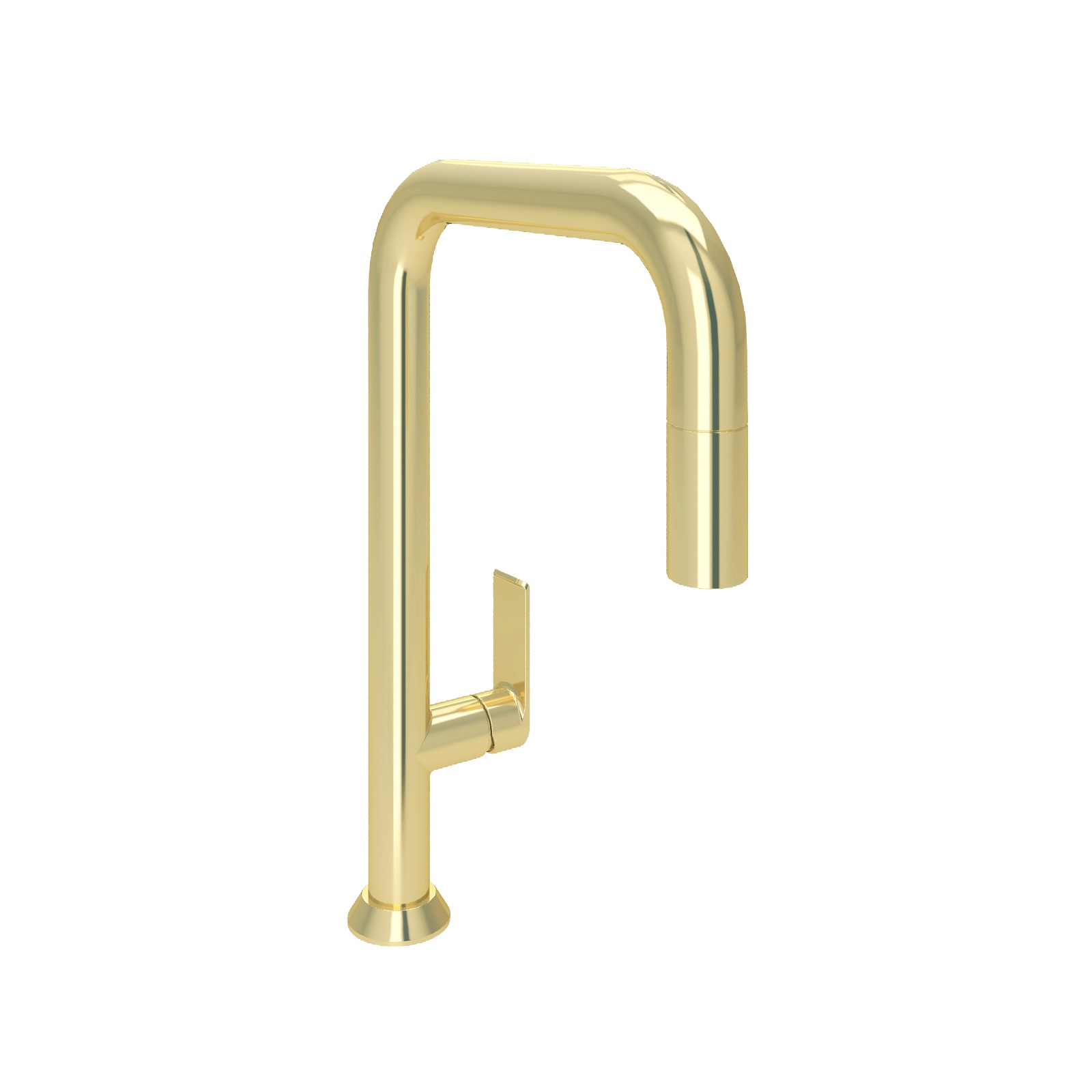 Tube H15 Collection- Single Hole Kitchen Faucet with 2-Function Pull-Down Spray in Gold
