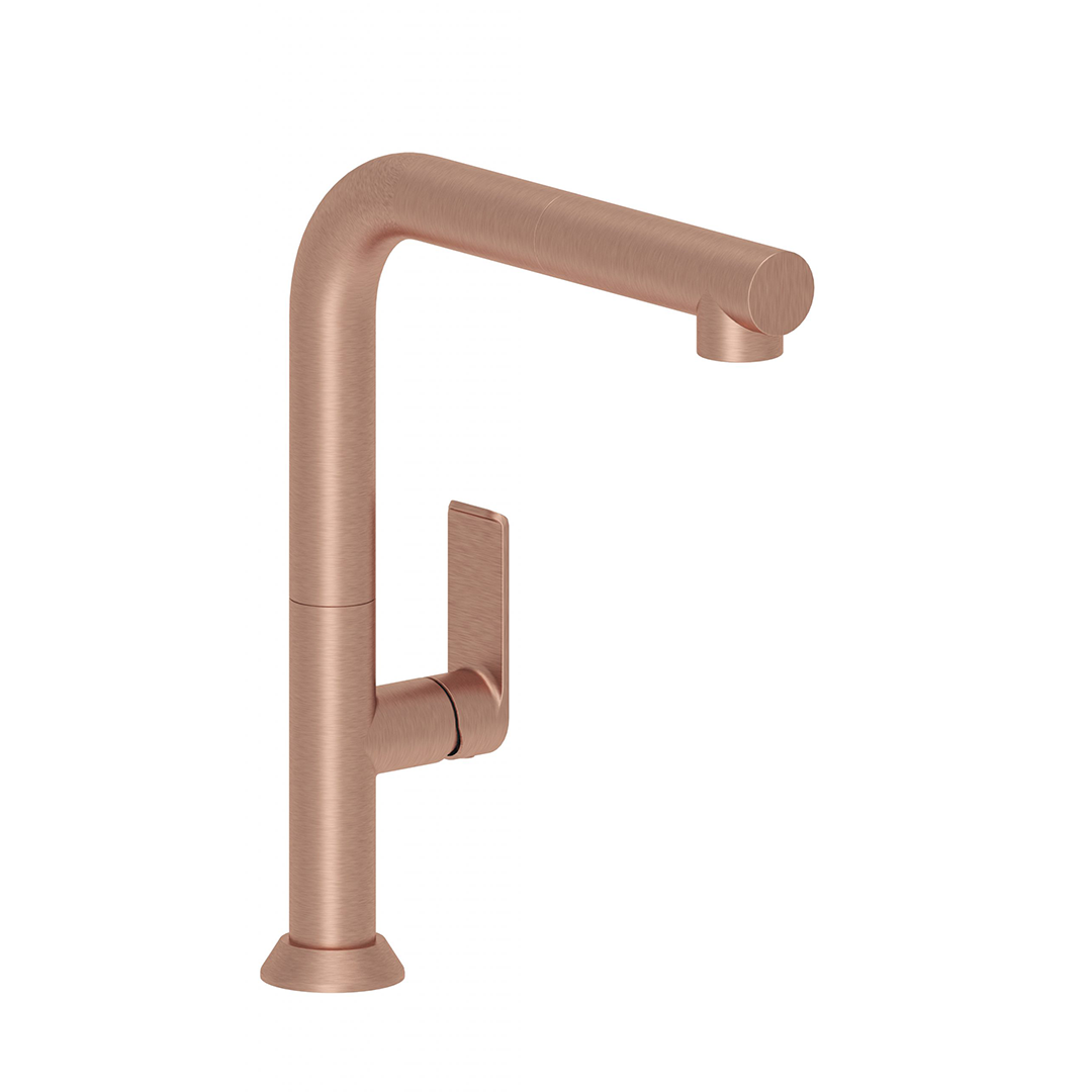 Tube ll Collection- Single Hole Kitchen Faucet with 2-Function Pull-Out Spray in Satin Copper